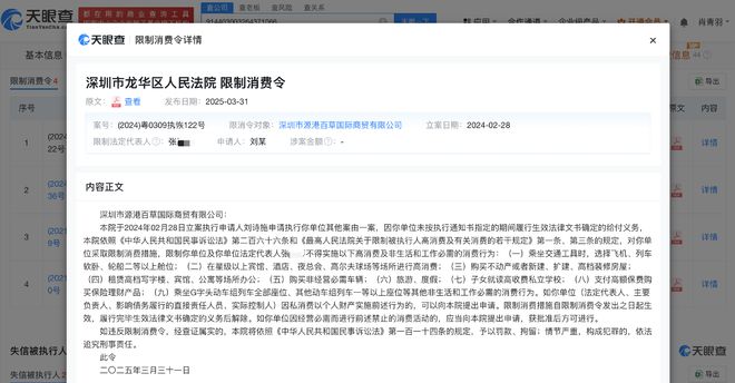 侵权刘诗诗一商贸公司成老赖 侵权刘诗诗商贸公司被限制高消费(图2)